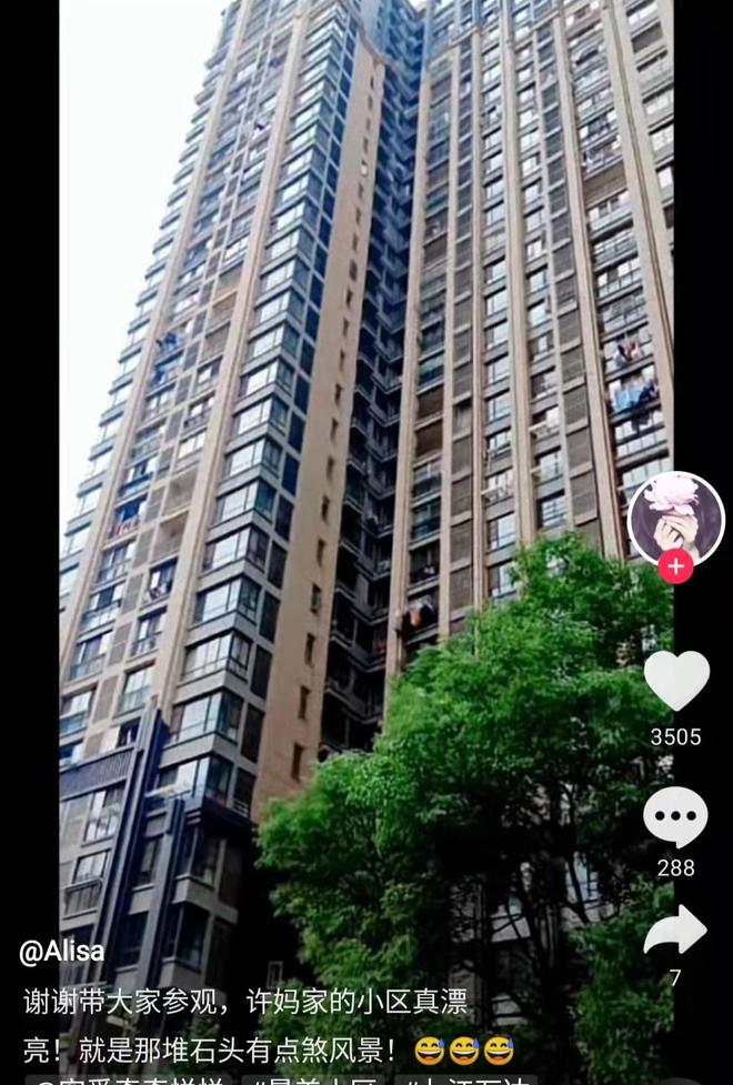 许敏万达小区内景曝光绿化设计都不错邻开云体育居支持她早日回家(图2)