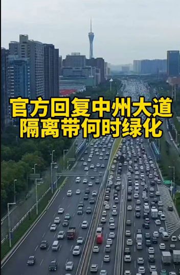 开云体育 开云平台郑州中州大道中间隔离带何时绿化？官方回应来了！(图1)