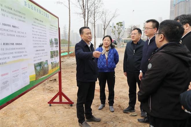 开云体育 开云平台武汉洪山区开展义务植树活动青菱河东路将打造道路绿化带(图5)