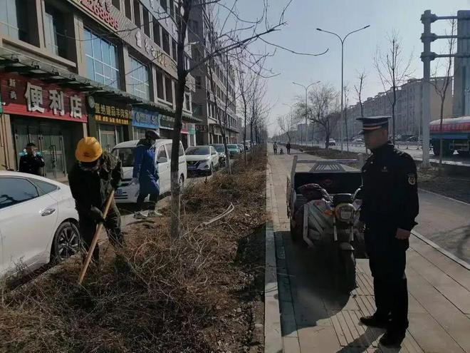 园林绿化养护中心开展绿地环境整开云 开云体育治行动 助力文明城市创建(图2)