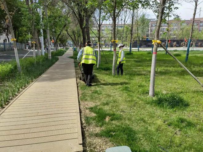 园林绿化养护中心全面做好草坪修剪工开云 开云体育官网作(图3)