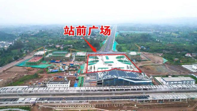 现场抢先看！内江这个高铁站基开云 开云体育平台础设施预计7月全部封顶(图6)