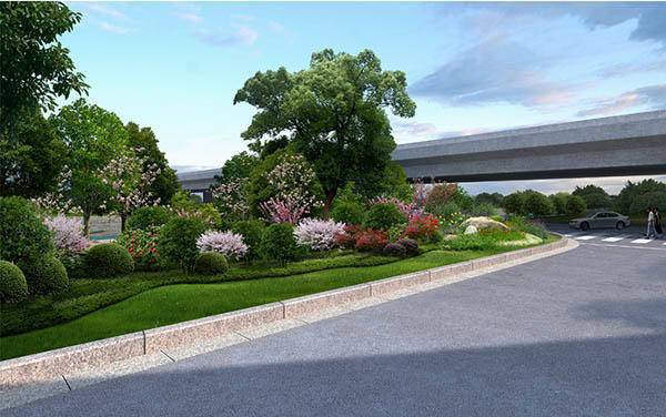 道路绿化设计中Kaiyun 开云植物配置模式(图2)