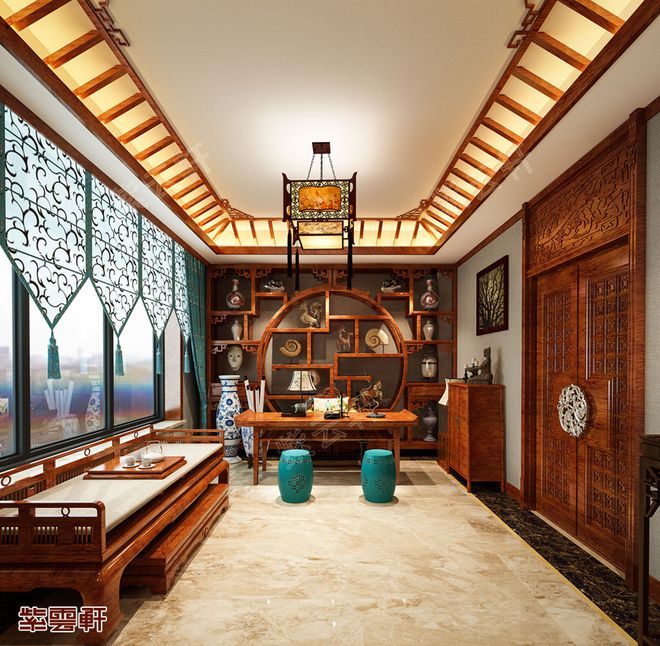 惊艳四座的别墅中式开云 开云体育官网设计风格展现秀雅的古典气质(图5)