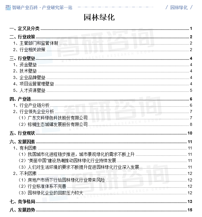 Kaiyun 开云产业研究第一站！智研——园林绿化产业百科【322】(图1)